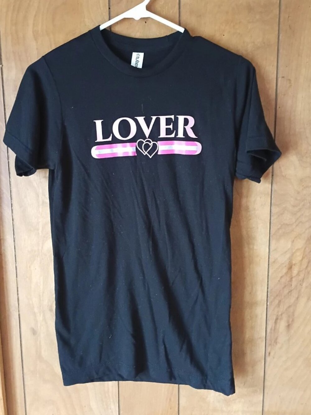 Tultex “Lover” Graphic Tee Size Small Black Poly/Cotton Blend